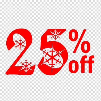 Snow Christmas Sale 25% Off Discount Tag., others transparent background PNG clipart