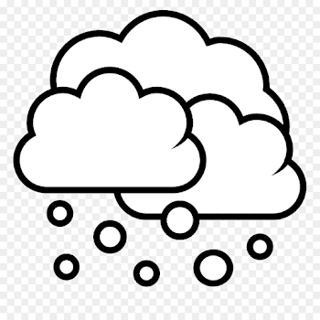 Snow Cloud PNG Black And White Transparent Snow Cloud Black And ...