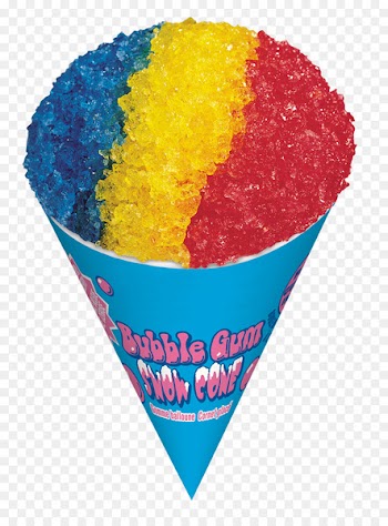 Snow cone Ice Cream Cones Shaved ice Bubble gum - ice cone 