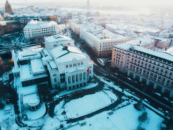 Snow Covered Buildings