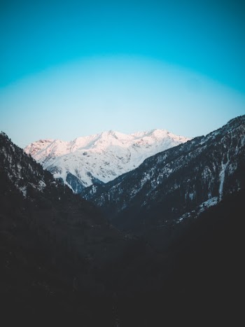 Snow Covered Mountain Under Clear Sky
