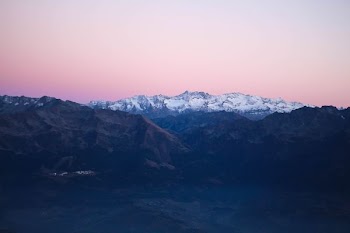 snow covered mountains