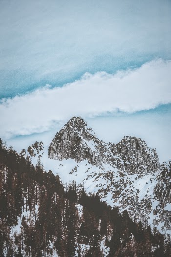 Snow Covered Rocky Mountain