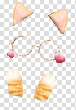Snow filters, round brown framed eyeglasses illustration transparent background PNG clipart