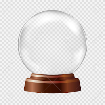 Snow Globe. Big White Transparent Glass Sphere On A Stand With ...