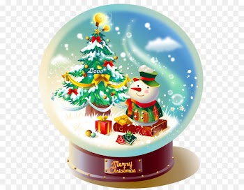 Snow globe Christmas gift - Transparent Christmas Snowglobe with Snowman PNG Picture 