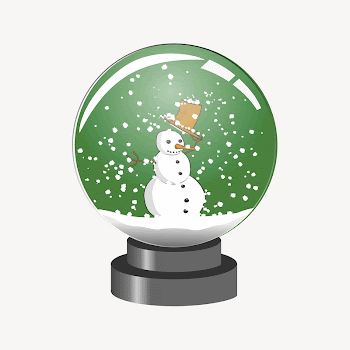 Snow globe collage element illustration | Free Vector - rawpixel