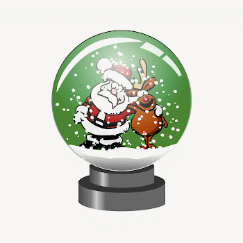 Snow globe collage element illustration | Free Vector - rawpixel