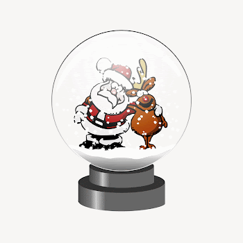 Snow globe collage element illustration | Free Vector - rawpixel