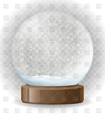 Snow globe on transparent background Vector Image of Objects ...