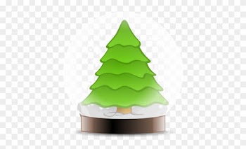 Snow Globe - Santa Claus And Christmas Tree Clip Art