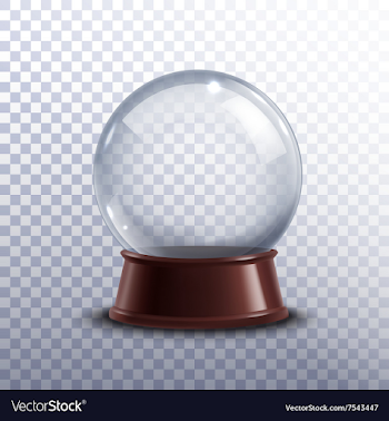 Snow globe transparent Royalty Free Vector Image