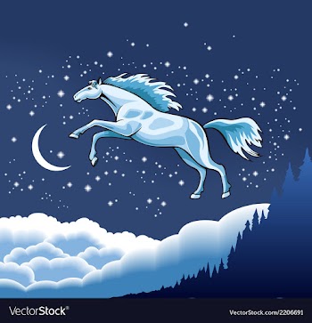 Snow horse vector image
