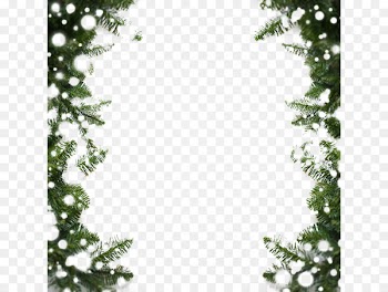 Snow MIME - Beautiful pine snowflake border Snow 