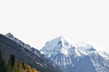 Snow mountain border, Autumn isolated | Free PSD - rawpixel