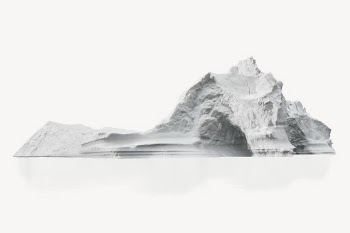 Snow mountain collage element, nature, | Free PSD - rawpixel