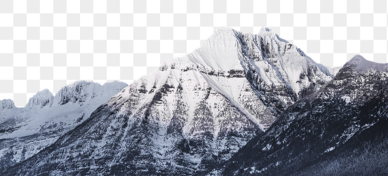 Snow mountain png border, nature | Free PNG - rawpixel