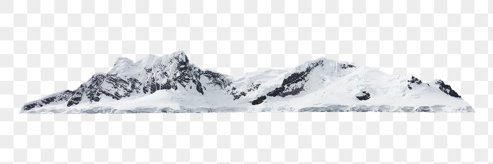 Snow mountain png collage element, | Free PNG - rawpixel