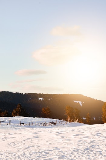 snow  on mountain