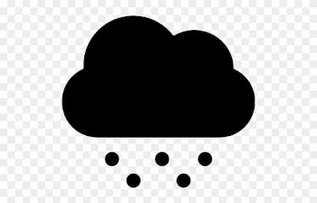 Snow Or Hail Black Cloud Weather Symbol Free Icon - Granizo Icono De Clima