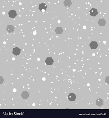 Snow pattern with hexagonal confetti seamless vector image