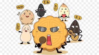 Snow skin mooncake Mid-Autumn Festival Cartoon Humour - Nuts moon cake 