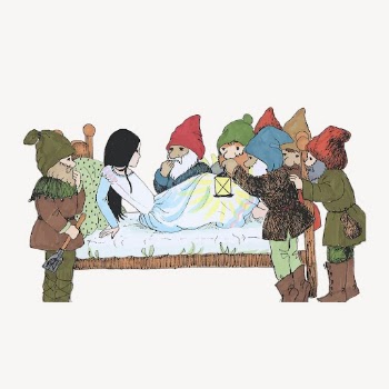 Snow White clipart, 7 dwarfs | Free Vector - rawpixel