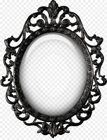 Snow White Mirror Photography - Creative black pattern mirrors 