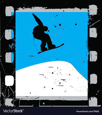 Snowboard film vector image