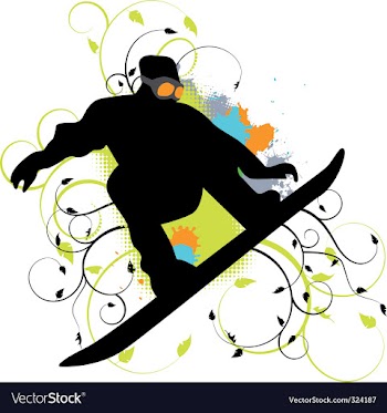  					Snowboard skiers vector image														