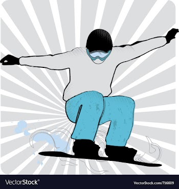  					Snowboard skiers vector image														