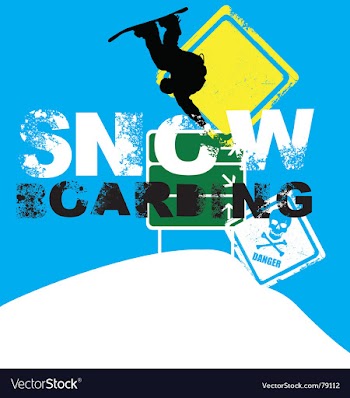 Snowboarder signs vector image