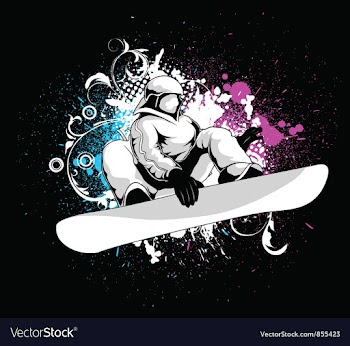 Snowboarder vector image