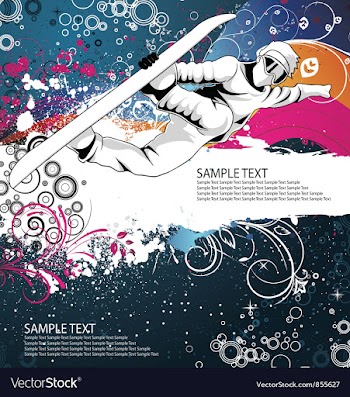 Snowboarder vector image