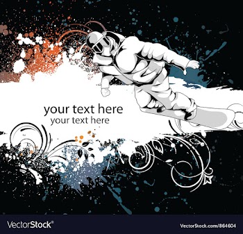 Snowboarder with grunge vector image