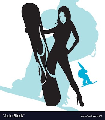 Snowboarding is sexy vector image
