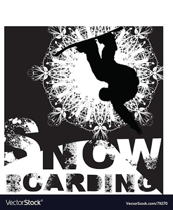 Snowboarding vector image