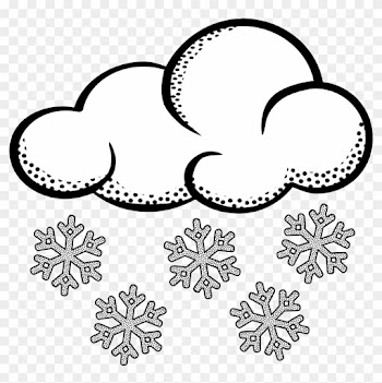 Snowfall Clipart Snow Cloud - Clipart Rain Black And White
