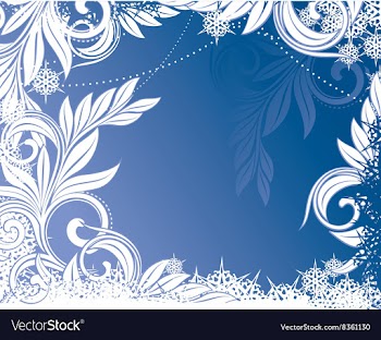 Snowflake and Floral Christmas Design vector image