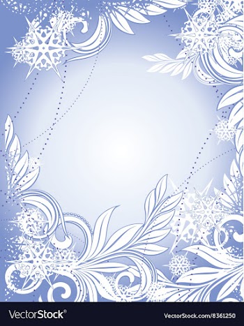 Snowflake and Floral Christmas Design vector image