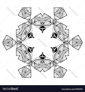 Snowflake art deco vector image