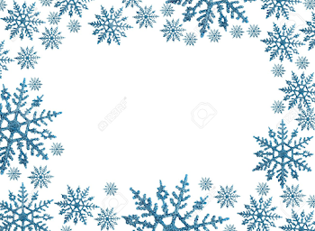 Snowflake Border With White Background, Winter Time Stock Photo ...