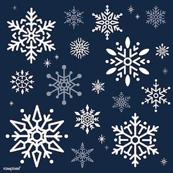 Snowflake Christmas design background vector | Free stock vector - 494001