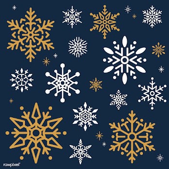 Snowflake Christmas design background vector | Free stock vector - 494003
