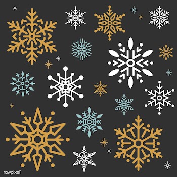 Snowflake Christmas design background vector | Free stock vector - 494020
