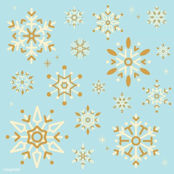 Snowflake Christmas design background vector | Free stock vector - 494022