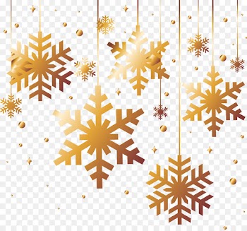 Snowflake Christmas Download - Golden snowflakes 