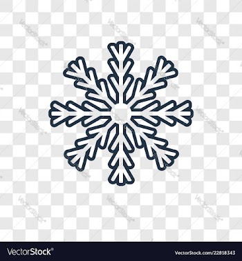 Snowflake concept linear icon isolated on vector image