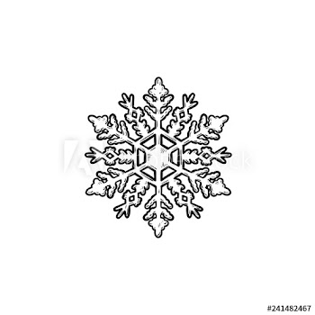 Snowflake hand drawn outline doodle icon