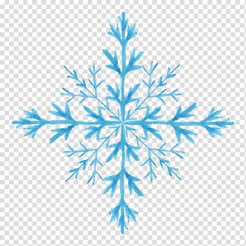Snowflake , Hand-painted watercolor snowflake pattern material transparent background PNG clipart